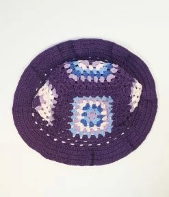 Hats Unique Vintage Purple Crochet Pattern Hat