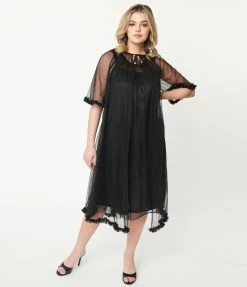 Tatyana Black Pillow Talk Long Nightgown Set Lingerie & Shapewear