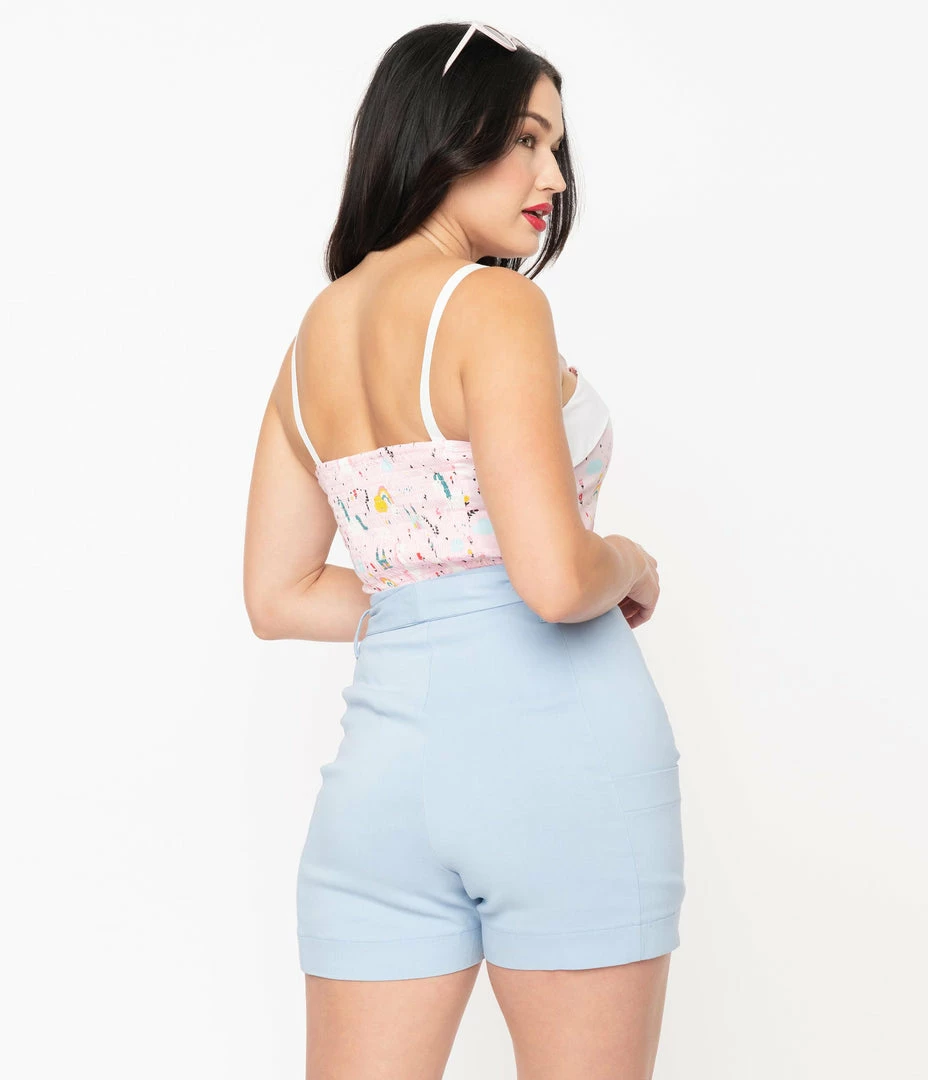 Sale Unique Vintage Pink & Fairytale Print Billie Top