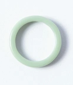 FAME Accessories Grey & Green Resin Rhinestone Three Ring Set