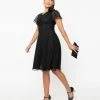 SHEEN Clothing Ltd Sale Black Mesh Mariah Swing Dress