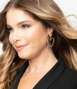 8 Other Reasons Bachelorette 18K Gold Plated Twist Heart Drop Earrings