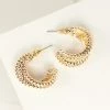 8 Other Reasons 14K Gold Plated Tipsy Hoop Earrings Jewelry