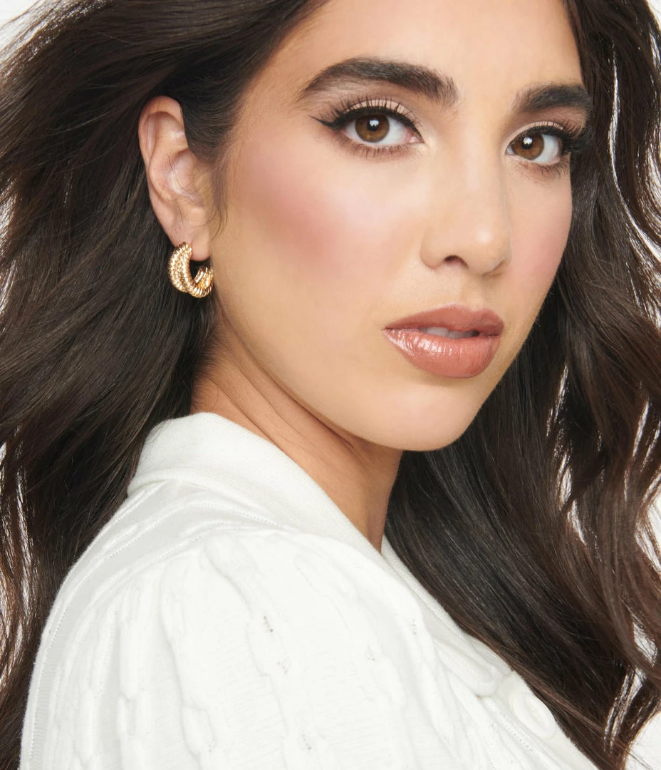 8 Other Reasons 14K Gold Plated Tipsy Hoop Earrings Jewelry