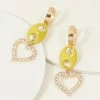 8 Other Reasons 14K Gold Plated Heart Drop Hoop Earrings
