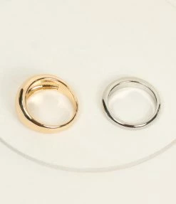 8 Other Reasons 14K Gold & Rhodium Plated Coyote Ring Set