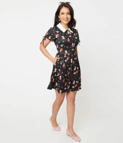 Strawberry Shortcake X Unique Vintage Strawberry Shortcake Print Brady Flare Dress