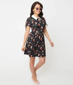 Strawberry Shortcake X Unique Vintage Strawberry Shortcake Print Brady Flare Dress