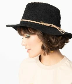 Joia Black Tweed Cowboy Hat Hats
