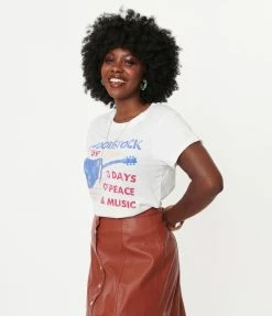 Faire (Recycled Karma) Woodstock 1969 Guitar Unisex Graphic Tee Sale