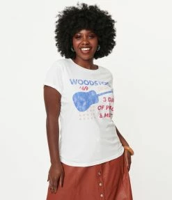 Faire (Recycled Karma) Woodstock 1969 Guitar Unisex Graphic Tee Sale
