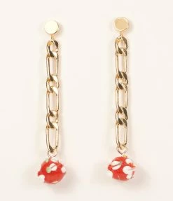 8 Other Reasons 14K Gold Plated Cherry Bomb Drop Earrings