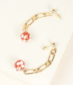 8 Other Reasons 14K Gold Plated Cherry Bomb Drop Earrings