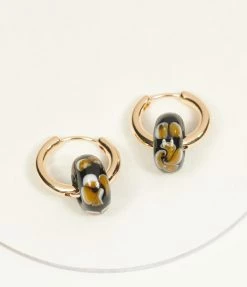 8 Other Reasons 14K Gold Plated Beaded Hoop Earrings Jewelry