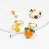 8 Other Reasons Jewelry Rhinestone & Bead 14k Gold Plated Earring Set