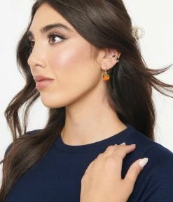 8 Other Reasons Jewelry Rhinestone & Bead 14k Gold Plated Earring Set