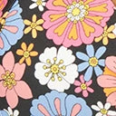 Swimwear Unique Vintage Plus Size Pink & Blue Floral Print Belted Sunsational Swim Bottom