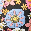 Swimwear Unique Vintage Pink & Blue Floral Print Belted Sunsational Swim Bottom