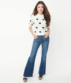 Sneak Peek Sale Medium Blue Denim Flare Jeans