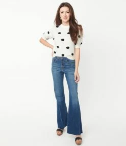 Sneak Peek Sale Medium Blue Denim Flare Jeans