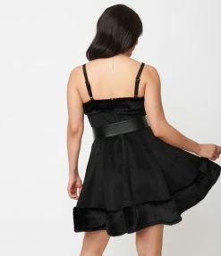 Sale Unique Vintage Black Glennie Fit & Flare Dress