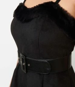 Sale Unique Vintage Black Glennie Fit & Flare Dress