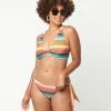 Unique Vintage Serape Stripe Give Us A Ring Swim Top