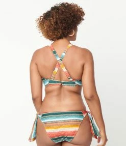 Unique Vintage Serape Stripe Sweet & Sash-y Swim Bottom