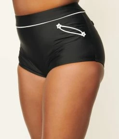 Unique Vintage Black Western Star Mrs Cooper Swim Bottom Swimwear