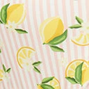 Unique Vintage Light Pink Stripe & Lemons Daphne Swim Bottoms Swimwear