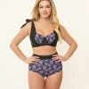 Swimwear Unique Vintage Purple Lacy Bats Totally Tied Up Swim Top