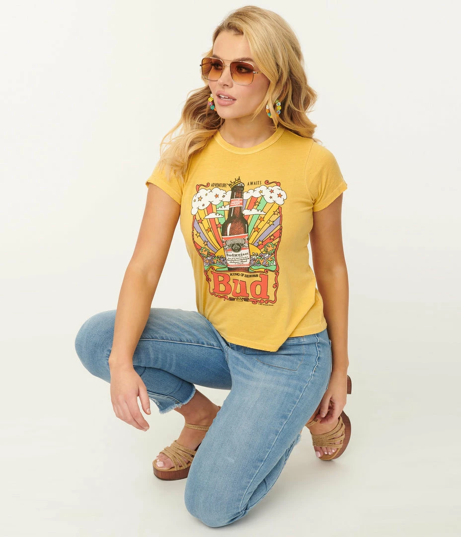 Fan Flair Junk Food Vintage King Of Beers Budweiser Graphic Tee