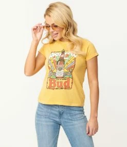 Fan Flair Junk Food Vintage King Of Beers Budweiser Graphic Tee