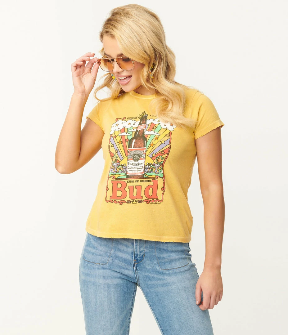 Fan Flair Junk Food Vintage King Of Beers Budweiser Graphic Tee