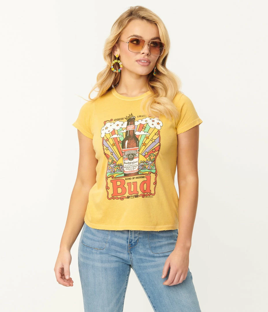 Fan Flair Junk Food Vintage King Of Beers Budweiser Graphic Tee