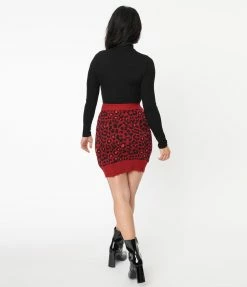 Silver Stop Inc. (Jawbreaker) Red Leopard Print Mini Skirt Sale
