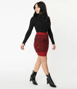 Silver Stop Inc. (Jawbreaker) Red Leopard Print Mini Skirt Sale