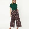 Factory X (Princess Highway) Sale Navy & Cherry Print Pants