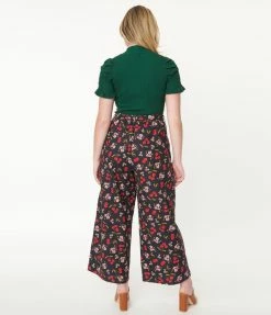Factory X (Princess Highway) Sale Navy & Cherry Print Pants