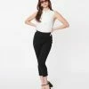 Smak Parlour Black Heart Pocket Smarty Pants Capris Sale