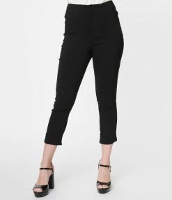 Smak Parlour Black Heart Pocket Smarty Pants Capris Sale