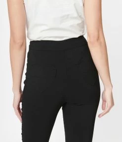 Smak Parlour Black Heart Pocket Smarty Pants Capris Sale