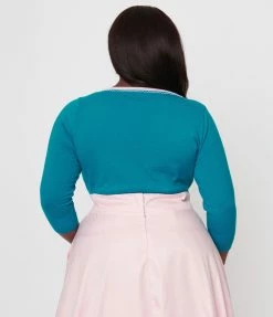 Unique Vintage Turquoise Dandy Cardigan Sale