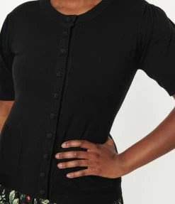 Unique Vintage Black Telluride Cardigan Sweater