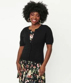 Unique Vintage Black Telluride Cardigan Sweater