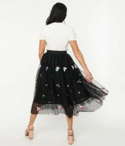 Unique Vintage Black Tulle & Rainbow Unicorn Hilty Skirt Sale