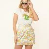 Care Bears X Unique Vintage Kingdom Of Caring Print Mini Skirt