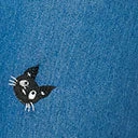 Sale Unique Vintage Blue Denim & Cats Marilyn Jean Capris