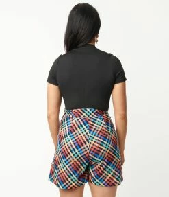 Unique Vintage 1950s Black Gathered Neckline Darling Diva Bodysuit