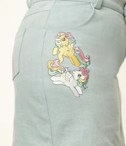 My Little Pony X Unique Vintage Plus Size Cutie Mark Denim Mini Skirt Fan Flair